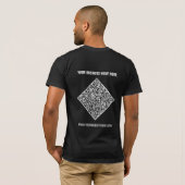 Aangepaste QR-code en tekst uw zakelijke T-shirt (Achterkant volledig)