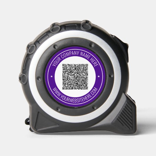 Aangepaste QR-code en tekst uw zakelijke tape-maat Rolmaat (Voorkant)