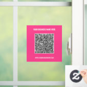 Aangepaste QR-code en tekst venster sticker sjablo (Huis)