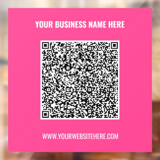Aangepaste QR-code en tekst venster sticker sjablo (Vel 2)