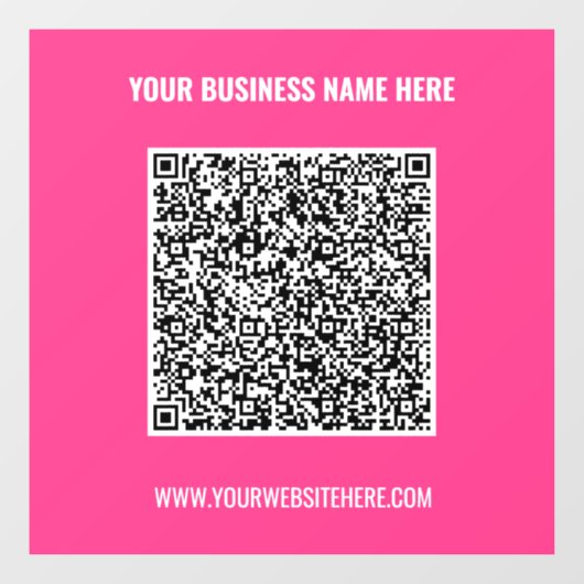 Aangepaste QR-code en tekst venster sticker sjablo (Vel)