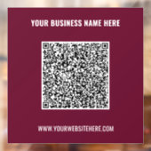 Aangepaste QR-code en tekst vensterstickers Kies k Raamsticker (Vel 2)