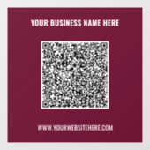Aangepaste QR-code en tekst vensterstickers Kies k Raamsticker (Vel)