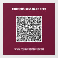 Aangepaste QR-code en tekst vensterstickers Kies k