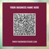 Aangepaste QR-code en tekst vensterstickers Kies k Raamsticker (Vel 3)