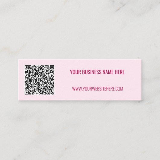 Aangepaste QR-code en tekst Visitekaartje Kies kle (Voorkant)