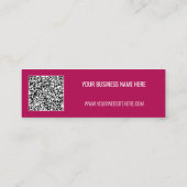 Aangepaste QR-code en tekst Visitekaartje Kies kle (Achterkant)