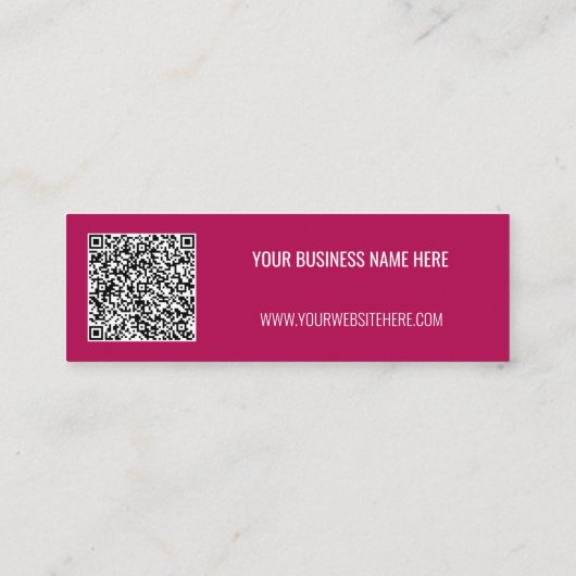 Aangepaste QR-code en tekst Visitekaartje Kies kle (Achterkant)