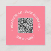 Aangepaste QR-code en tekst Visitekaartje Kies kle (Achterkant)