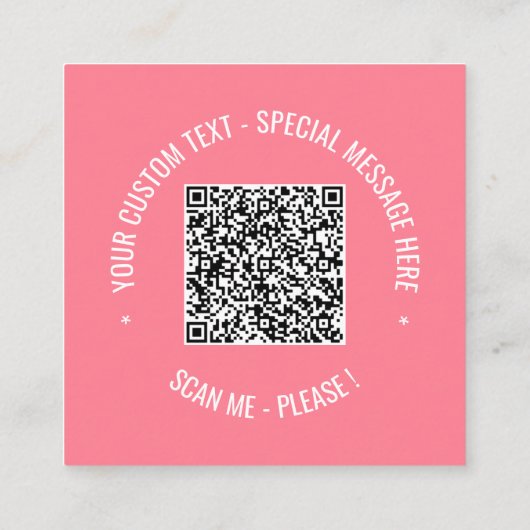 Aangepaste QR-code en tekst Visitekaartje Kies kle (Achterkant)