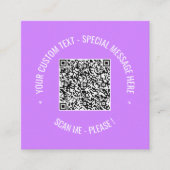 Aangepaste QR-code en tekst Visitekaartje Kies kle (Voorkant)