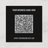 Aangepaste QR-code en tekst visitekaartje Uw kleur (Achterkant)