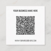 Aangepaste QR-code en tekst visitekaartje Uw kleur (Voorkant)