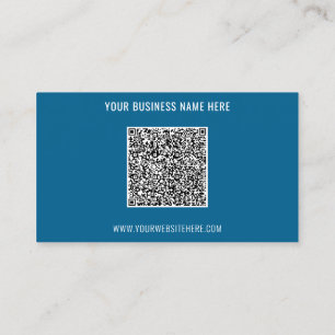 Aangepaste QR-code en tekst visitekaartje Uw kleur