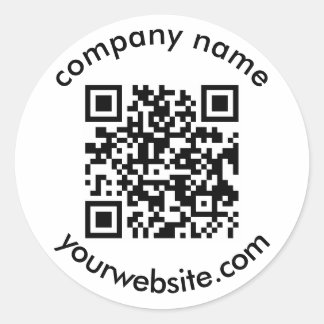 aangepaste QR-code en tekst voegen uw elegante mod Ronde Sticker