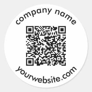 aangepaste QR-code en tekst voegen uw elegante mod Ronde Sticker