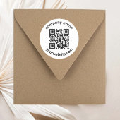 aangepaste QR-code en tekst voegen uw elegante mod Ronde Sticker