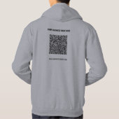 Aangepaste QR-code en tekst Zakelijke hoodie voorb (Achterkant)
