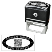 Aangepaste QR-code en tekstkleur Ovaal Stempel Sja (In situ)