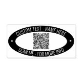 Aangepaste QR-code en tekstkleur Ovaal Stempel Sja (Design)