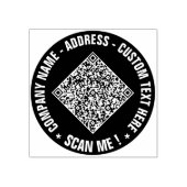 Aangepaste QR-code en tekstkleur Ronde Rubber Stam Rubberstempel (Afrduk)