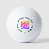 Aangepaste QR-code en tekstontwerp uw eigen golfba Golfballen (Voorkant)