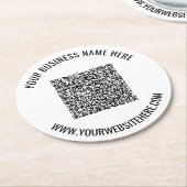 Aangepaste QR-code en tekstpapier Onderzetter Kies (Gebogen)