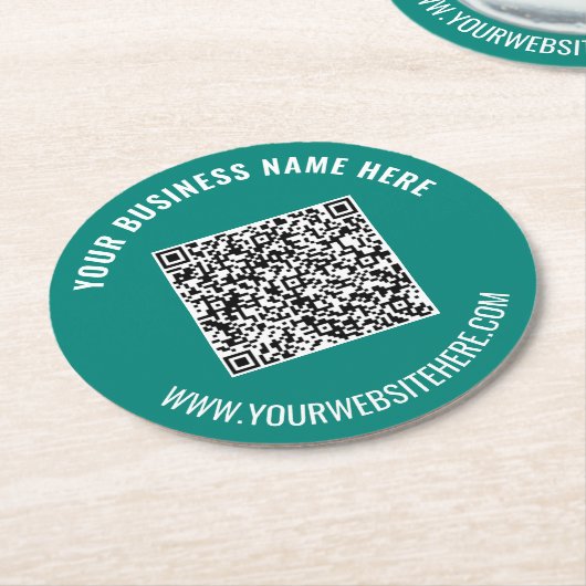 Aangepaste QR-code en tekstpapier Onderzetters van (Gebogen)