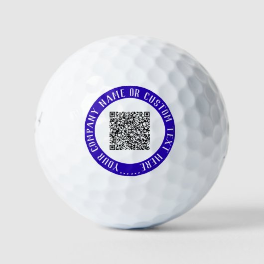 Aangepaste QR-code en tekststempels Golfballen Sja (Voorkant)