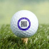 Aangepaste QR-code en tekststempels Golfballen Sja (Insitu Shirt)
