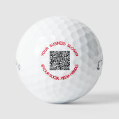 Aangepaste QR-code en tekststempels Golfballen Sja (Voorkant)