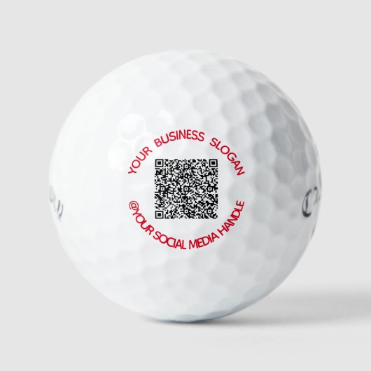 Aangepaste QR-code en tekststempels Golfballen Sja (Voorkant)