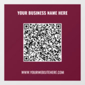 Aangepaste QR-code en tekstvenster folie - Kies kl Raamsticker (Vel)