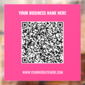 Aangepaste QR-code en tekstvenster folie sjabloon Raamsticker (Vel 2)