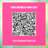 Aangepaste QR-code en tekstvenster folie sjabloon Raamsticker (Vel 3)