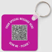 Aangepaste QR-code en Text Sleutelhanger Kleuren k (Achterkant)