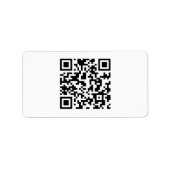 AANGEPASTE QR-CODE ETIKET (Voorkant)