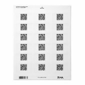 AANGEPASTE QR-CODE ETIKET (Full Sheet)