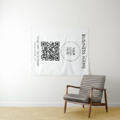 Aangepaste QR Code Event Seminar Party Logo Tekst Wandkleed (In Situ (horizontaal))