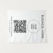 Aangepaste QR Code Event Seminar Party Logo Tekst Wandkleed (Voorkant (horizontaal))