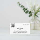 Aangepaste QR-code Executive Visitekaartje (Staand voorkant)