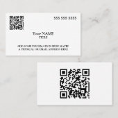 Aangepaste QR-code Executive Visitekaartje (Voorkant / Achterkant)