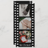 Aangepaste QR Code Film Strip Photo Booth Bladwijz Save The Date (Voorkant / Achterkant)