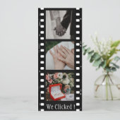Aangepaste QR-code filmstrook fotohokje bladwijzer Save The Date (Staand voorkant)