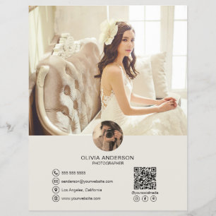 Aangepaste QR-code foto sociale media zakelijk Flyer