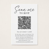 Aangepaste QR-code foto trouw-RSVP-kaart Visitekaartje (Voorkant)