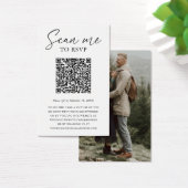 Aangepaste QR-code foto trouw-RSVP-kaart Visitekaartje (Bureau)