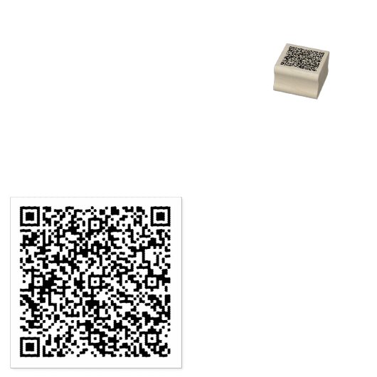 Aangepaste QR-code Gepersonaliseerde rubberen stem Rubberstempel (Gestempeld)