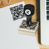 Aangepaste QR-code gepersonaliseerde scannable web Rubberstempel