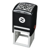Aangepaste QR-code gepersonaliseerde scannable web Zelfinktende Stempel (Product)